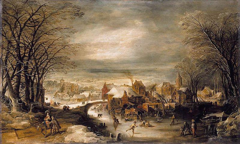 Joos de Momper Winter Landscape with The Flight into Egypt France oil painting art